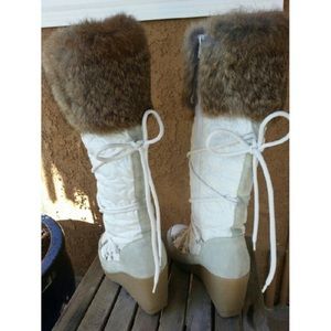COACH boots with rabbit fur